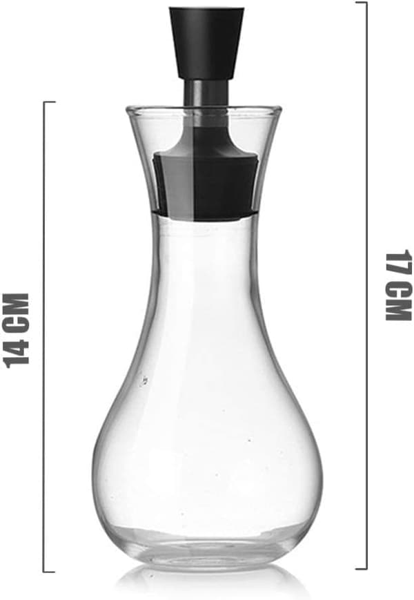 Silikonhetter for vanntett forsegling, elegant moderne olje- og eddikdispenser med dryppretursystem (250 ml)