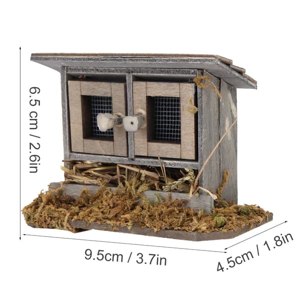 Miniature Hønsehus til 1:12 Dukkehus Tilbehør