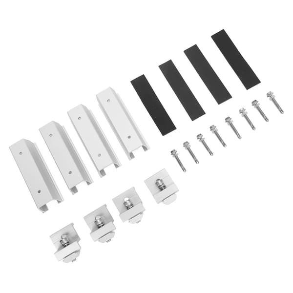 4 Set Solpanel Monteringsfästen Aluminiumlegering Enkel Installation Solpanel Fästklämma Kit för Plåttak