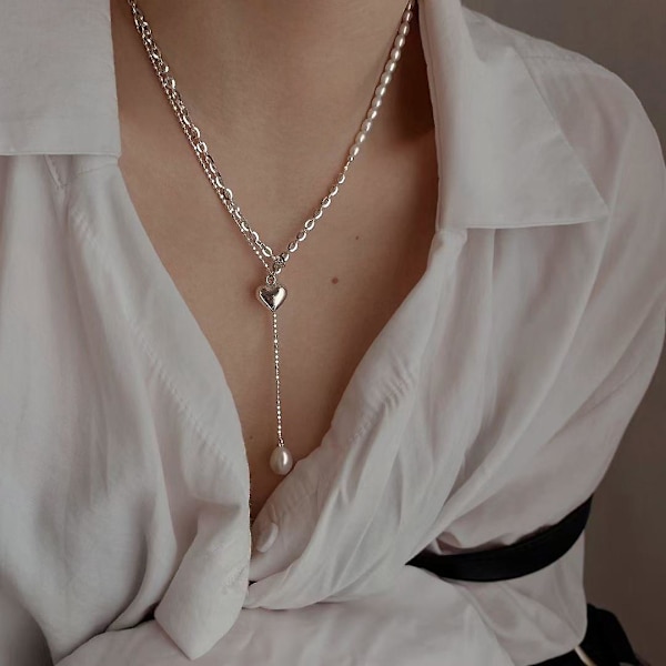 Necklaceheart Stud S925 Silver Fashion Jewelry Ac5265