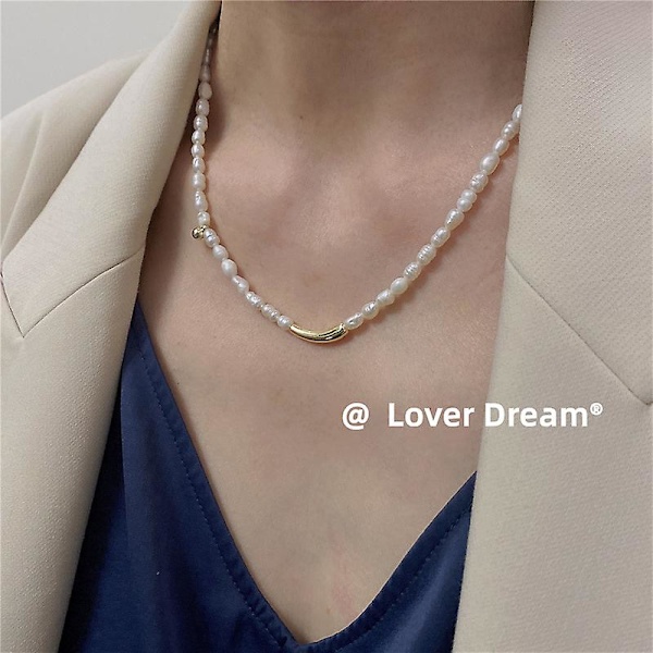 Halsband Pearl Metallic Element Modesmycken Ac1336