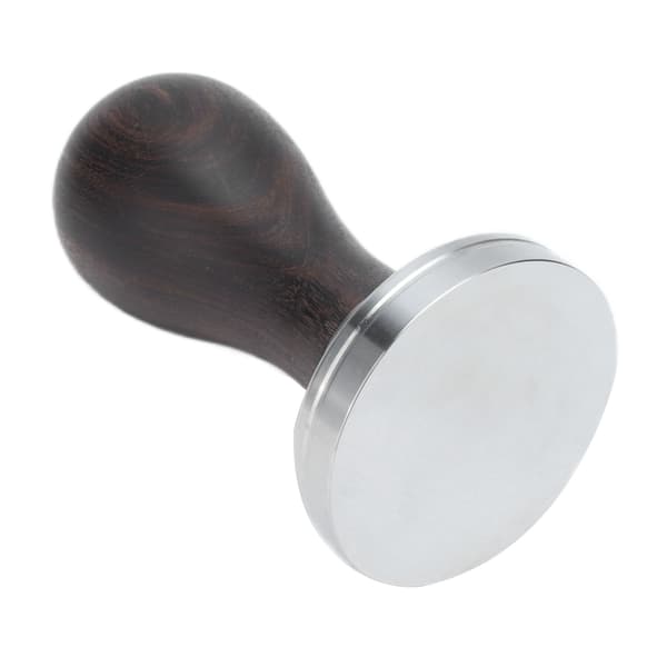 53 mm kaffetamper i rustfritt stål med trehåndtak for hjem og kontor