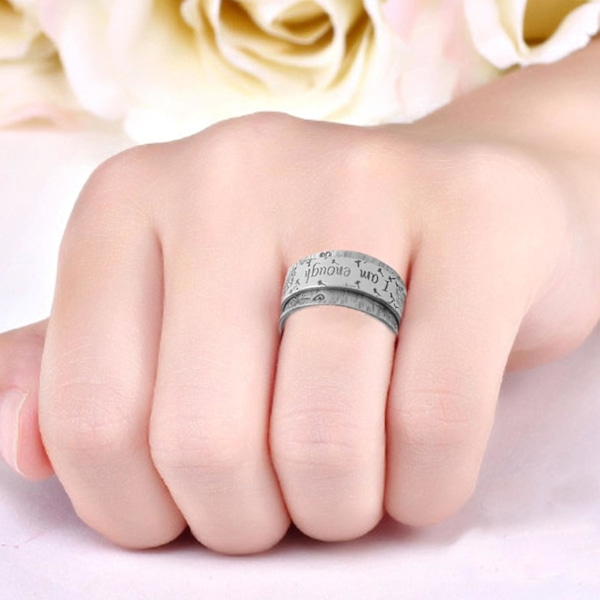 Kvinder Ring Mælkebøtte Bogstaver Vintage galvanisering Mode Udseende Finger Ring smykker Gaver US 11