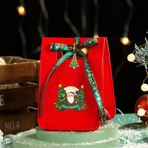 4 lådor julväska, presentpåse med handtag för små presenter, nyår, julfesttillbehör