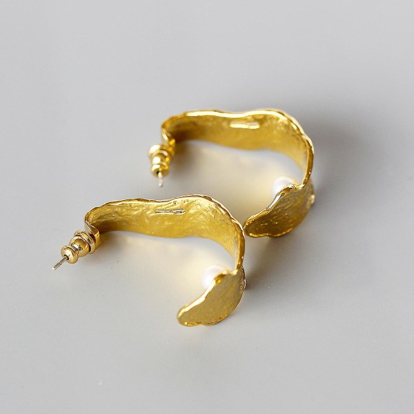 Ørering Pearl Circle Hoops Modesmykker Ac7089