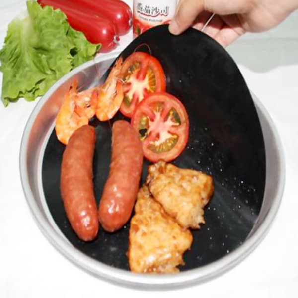Non-stick Runda Pannfoder Ark 2-pack 24cm Högtemperatur Matlagning BBQ Bakning