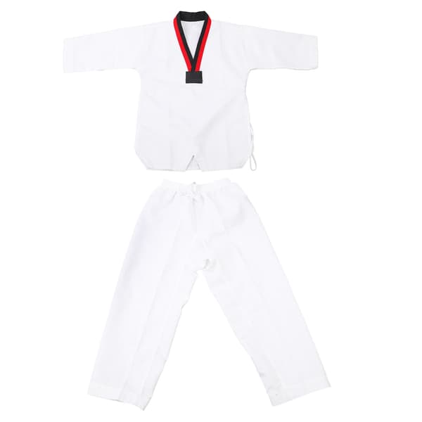 Bomulls Taekwondo Uniform Randig Modell M
