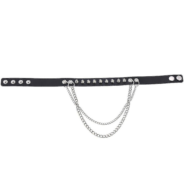 Spike Choker Halskæde Goth Collar Chain Punk Choker Kvinder Mænd Sort Læder Chocker Cool Gothic smykker rose red