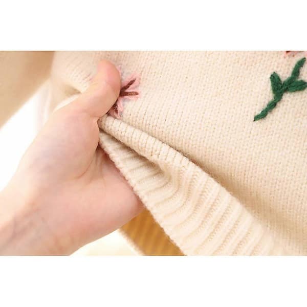 Piger Drenge Grim Juletrøje Jule Sweatshirt Langærmet Strikket Pullover BEIGE 120CM