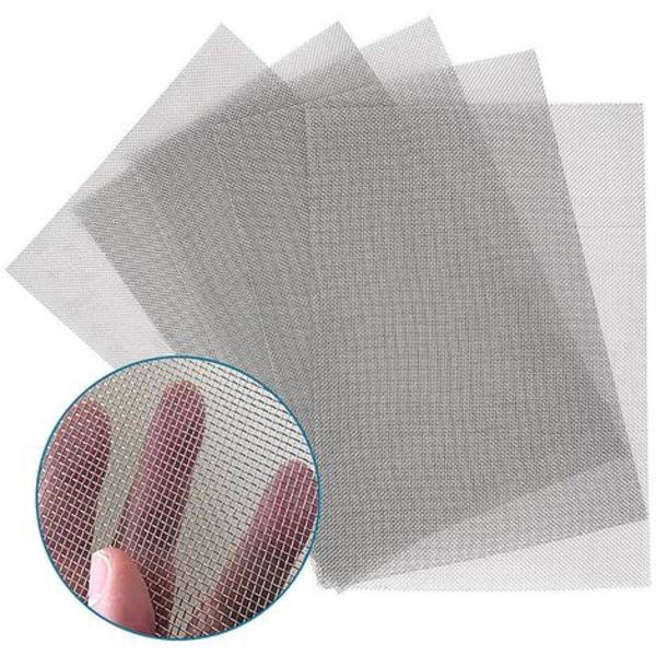 Pack 304 Rostfritt stål vävt mesh, 11,8" X 8,2" (300 x 210 mm) Mesh, 1 mm hål, 20 mesh mesh