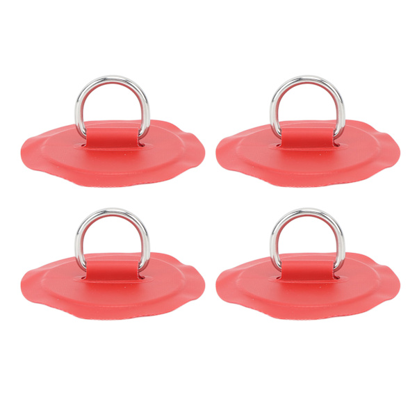 Rostfritt stål Röd D-ring Patch för Båt Flytande Paddleboard 4-pack