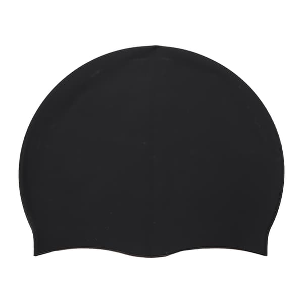 Svart Elastisk Silikon Badehette Vanntett Komfortabel Unisex