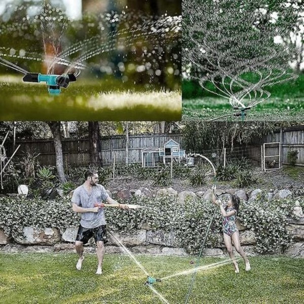2 stk haveautomatisk sprinkler Roterende græsplænevanding 360 graders automatisk sprinklersprinkler A