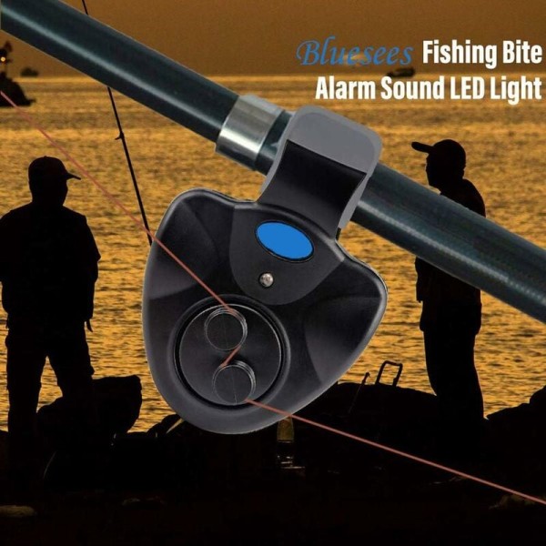 Pakke Elektronisk Sensitive Fiskestang Alarm Bite Indikator LED Fiske Lys Bite Alarm Klokke Bite Indikator med Alarm