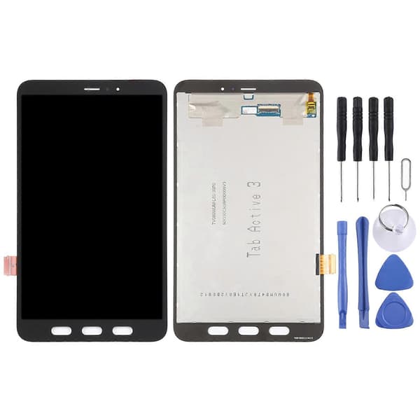 (Ny) KOMPATIBEL LCD-skærm til Samsung Galaxy Tab Active3 SM-T575/577 (LTE-version) med Digitizer Fuld Montering (Sort)