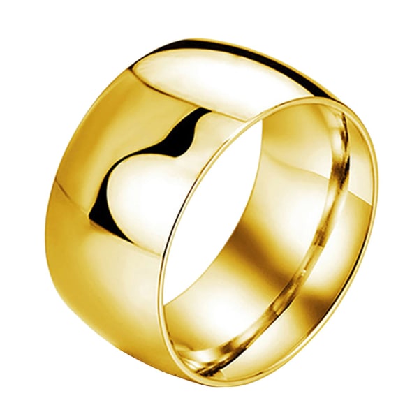 Män Kvinnor Kortfattad Titan stålband Ring Bröllop Engagemang Lover Smycken Golden US 12