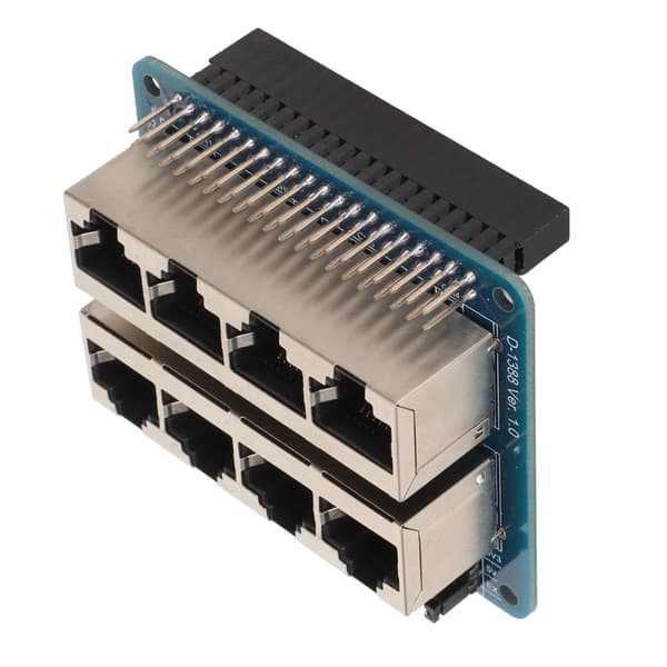 Raspberry Pi GPIO Breakout Board 8 RJ45-porter 40 Pin Strøm 1A 1B 2B 3B 3A 4B