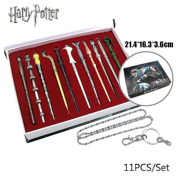 Harry Potter Academy of Magic 11 tryllestave nøglering i æske