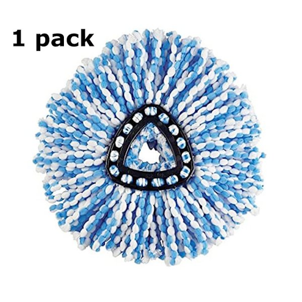 Mikrokuituiset pyörivät mopin tarvikkeet kääntyviin moppipäihin blue 1pcs
