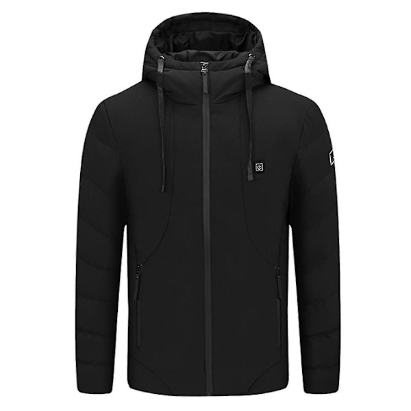 Vinter Usb Varmejakke Smart Termostat Varmetøj L Black