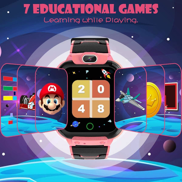 Smartklocka för barn med 7 spel, watch för barn med mp3- och mp4-spelare