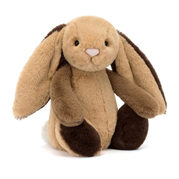 [qg]Jellycat 31 cm Bashful Patchwork Brown Rabbit plysjleketøy