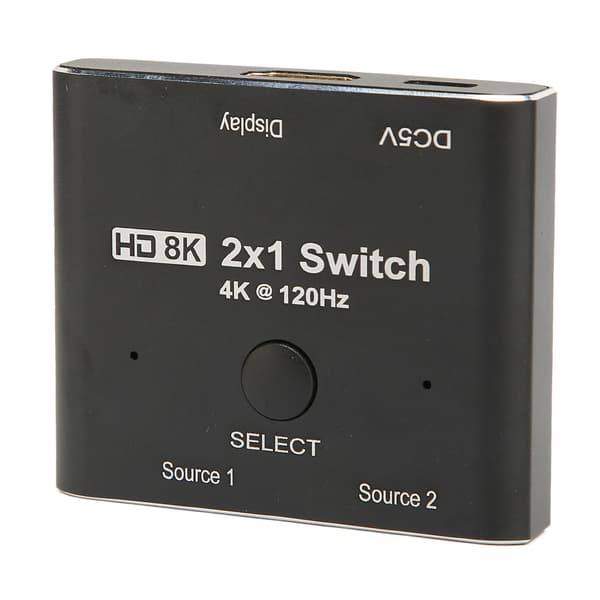 HD Multimedia Interface 2.1 Switcher 2-vejs 8K 48Gbps Aluminiumlegering til Xbox PS5