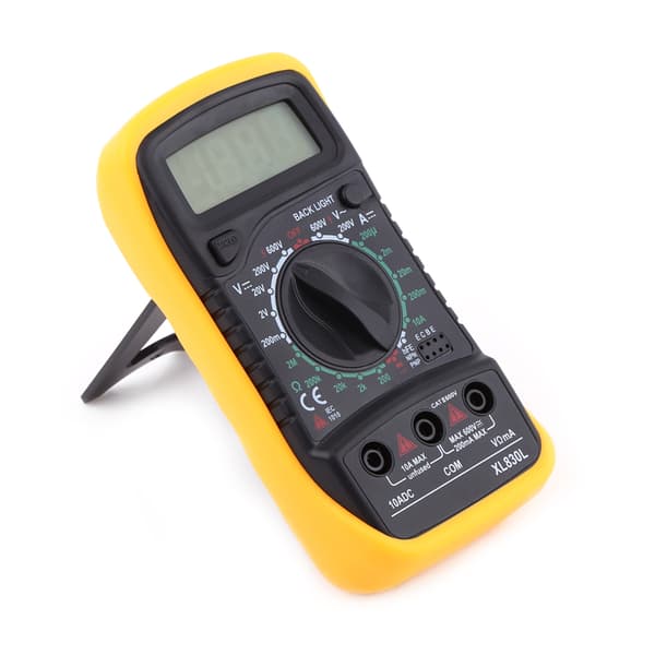 LCD digital multimeter - AC/DC voltmeter, modstand, strøm og ohm tester
