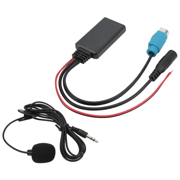 Bluetooth 5.0 Bilstereo Ljudadapter med Mikrofon för Alpine KCE-236B Android Smartphone Samtal