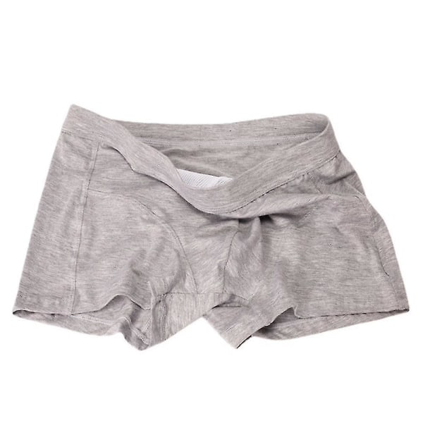 Mænd Modal Boxer Briefs Undertøj Stretch Boxers Underbukser Light Grey 2XL