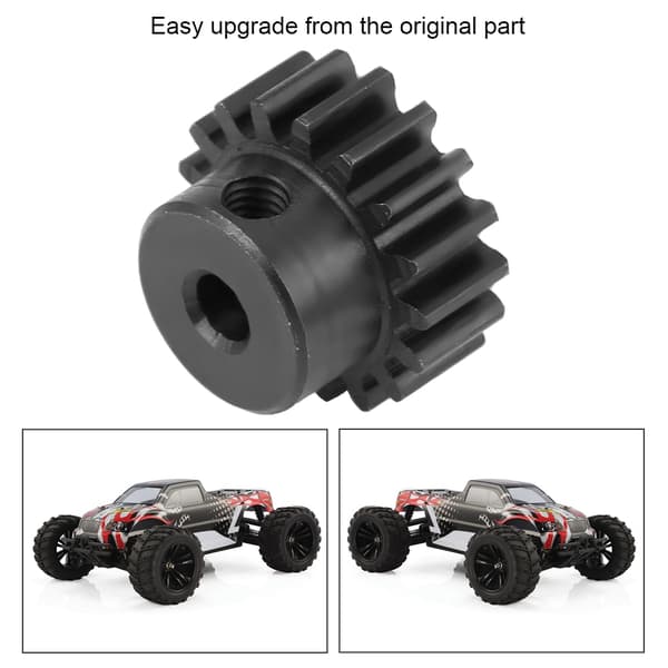 Stål Motor Pinion Gear 17T 0.8 Modul til HIMOTO E10MTL E10MT E10BP 1 10 RC Bil Sort