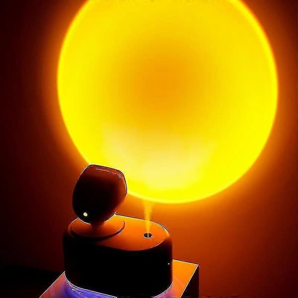 Solnedgangsprojektorlys LED stemningsfullt nattlys Solnedgang stemningslys (hvit)