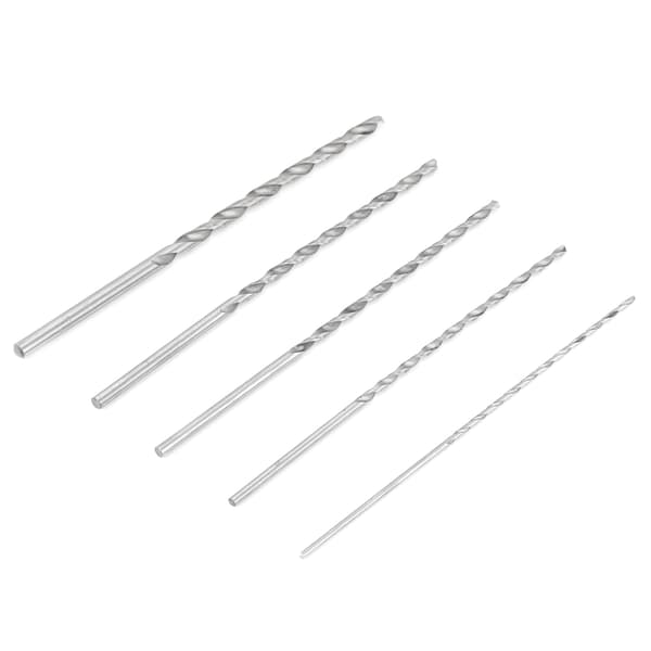 HSS Ekstra Langt Tre Spiralbor Sett 2-5 mm