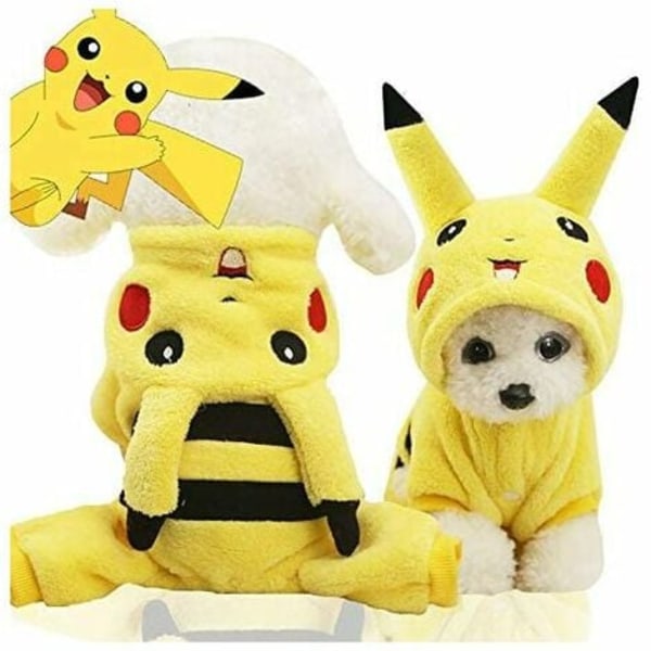 Koiran vaatteet (keltainen Pikachu M)