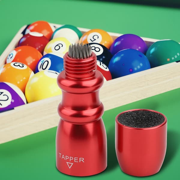 Bærbar Mini Billiard Cue Tip Tool Pool Stick Shaper Reparasjon Scuffer Pick Tilbehør Rød