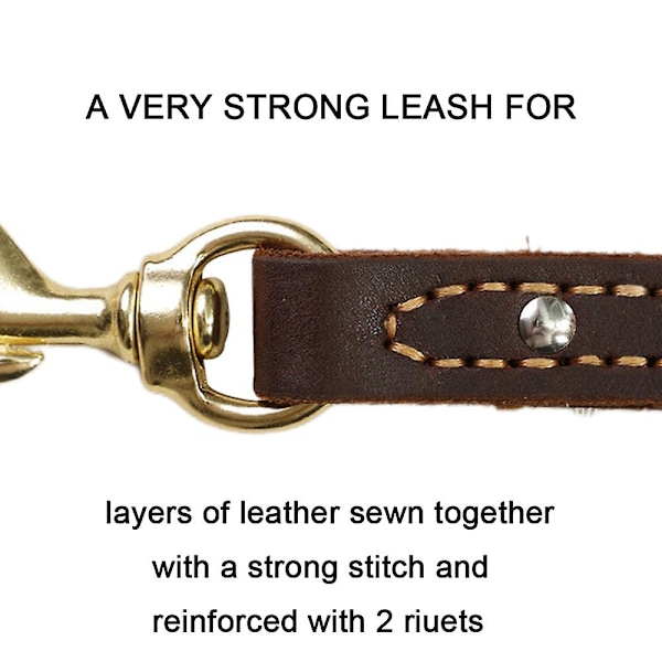 Hunde Læder Flettet Hunde Kort Traffic Leash Braid