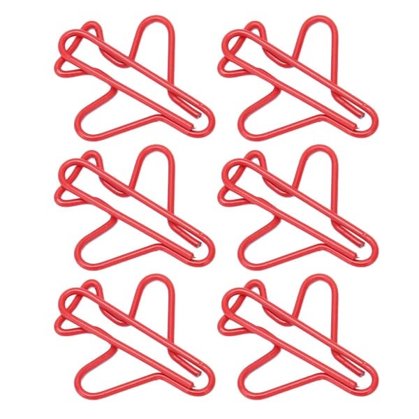100 stk. flyformede papirclips, rustfri belægningsproces, søde papirclips til scrapbog, kortfremstilling, rød