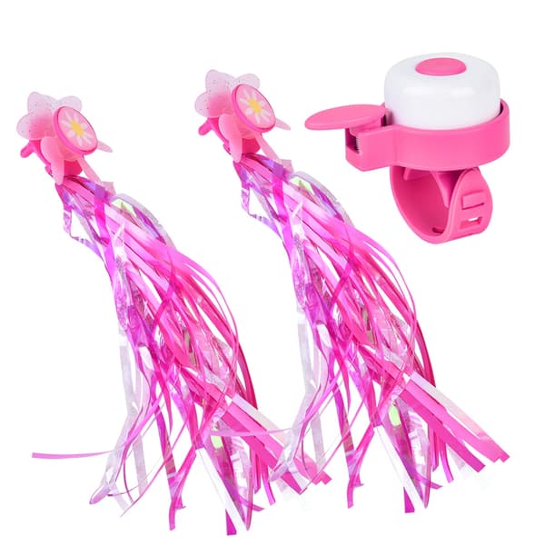 Barncykelhandtag med Ringklocka Solrosfransar Streamers