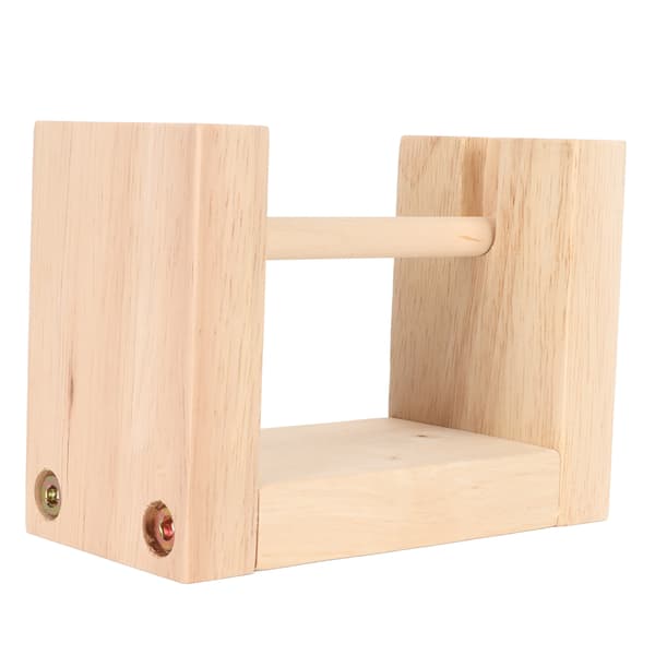 Garnholder i tre, 13 cm lang, solid, glatt, roterbar, enkel montering, garndispenser for hekling, strikking og søm