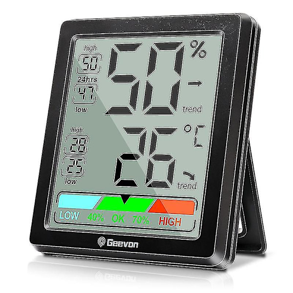 Temperatur- og luftfugtighedsmåler Indendørs Digital Mini Hygrometer Monitor Indikator Hjemmeværelse Vejrstation 8648B