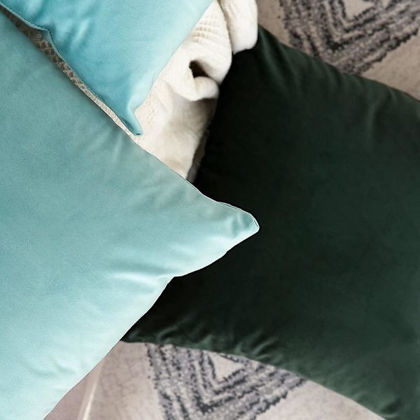 Sæt med 2 dekorative fløjlspudebetræk Sofa Pudebetræk Super Glat Blød Dekoration Hjem Stue Soveværelse Til Sofa 2 stk. 30x50cm Vand Gree