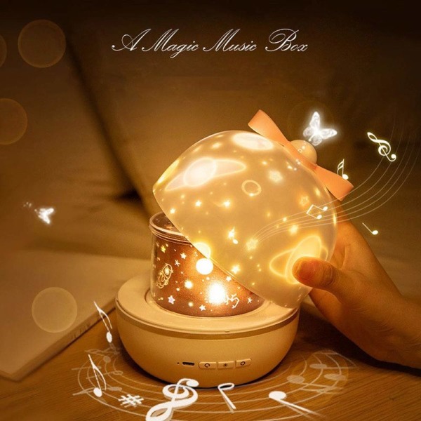 Dream Wish Magic Box Lademodell 6 vanlige lamper Stjerneprojeksjonslampe Nattlampe Kreativ gave HD-projektor，for Livi