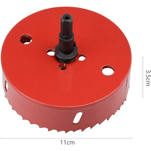 M42 punainen bimetalli PVC-reikäsaha (110mm)