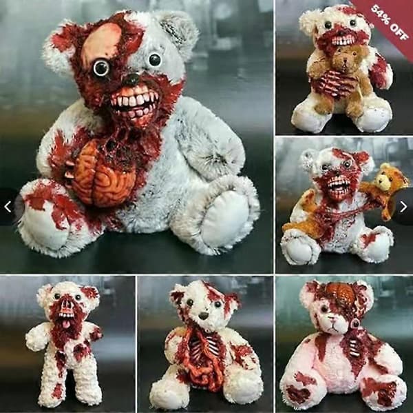 Blodig Teddybjørn Halloween Gave C
