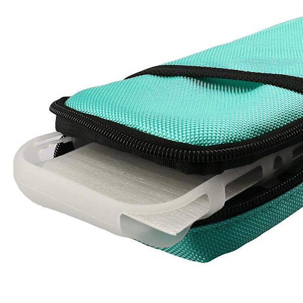 Bärbar förvaringsväska för Switch Lite, 7 i 1 skyddskit inklusive case/skärmskydd i härdat glas/tpu- cover /4 tumgrepp