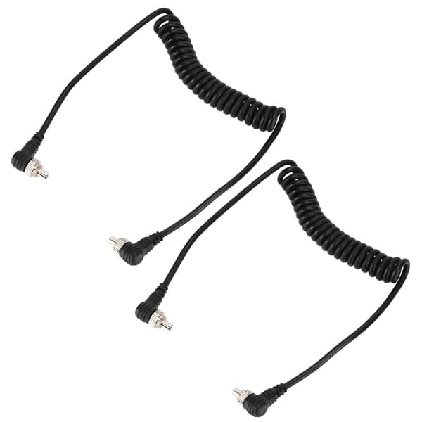 2 stk. Kamera Flash Sync PC-kabel Hann til Hann Speedlite Fjærkabel Universal Studio Video