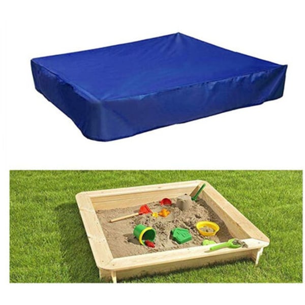 Puutarha vedenpitävä cover - neliönmuotoinen aurinkovarjo - hiekanpitävä cover (sininen) 150 * 150 * 20 cm