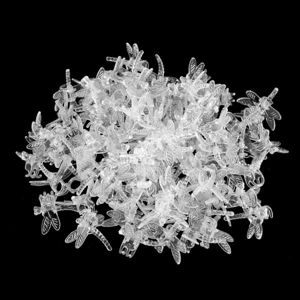 100 stk. transparente plast hageklips for orkideblomststøtte Mini stilker