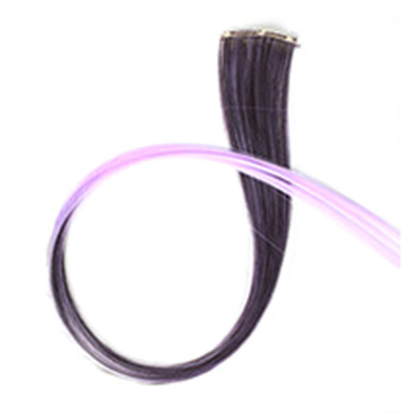 Pitkät suorat hiukset korkean lämpötilan lanka, ei jälkiä, matta, yksivärinen muoti peruukki naisille Black Gradient Taro Purple
