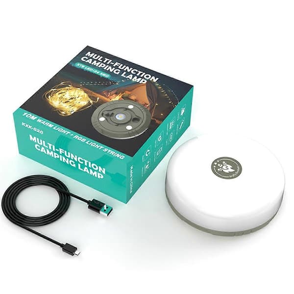 Camping String Lights, med 8 justerbare moduser, oppladbar LED-campinglanterne, campinglys for